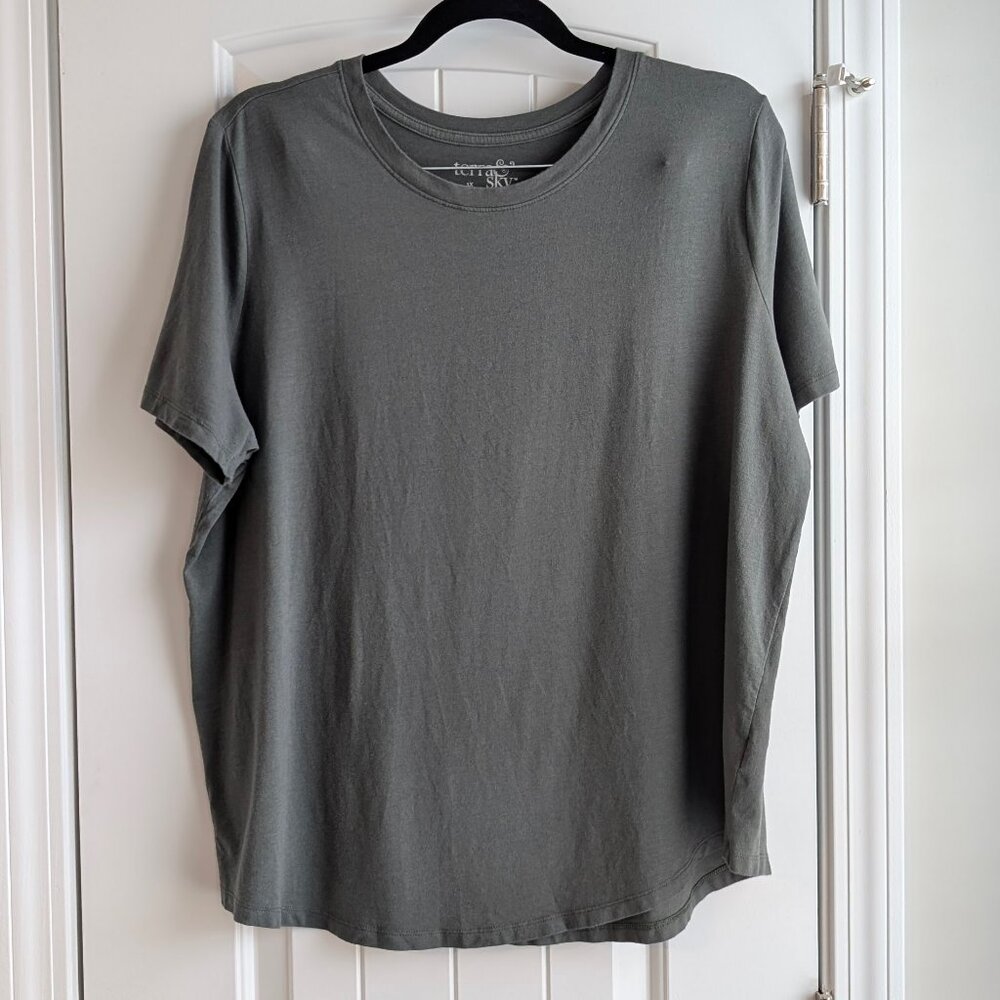 Terra & Sky 1X Dark Greenish Gray Short Sleeve Crew Neck Tee